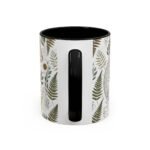 Beautiful Nature Coffee Mug with a serene forest and misty landscape design.